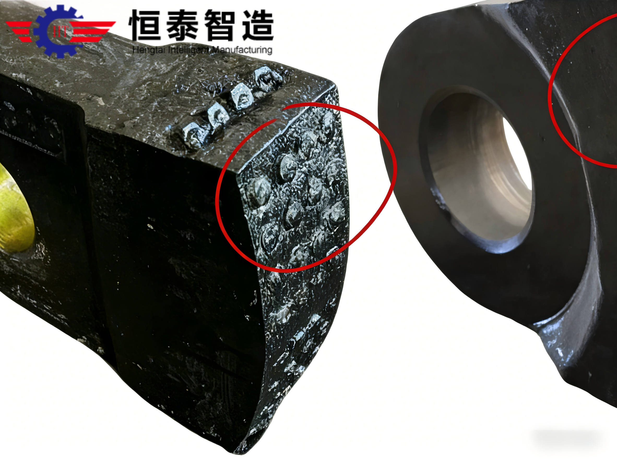 High Manganese Steel Ceramic-Inserted Hammer Head - Overall appearance