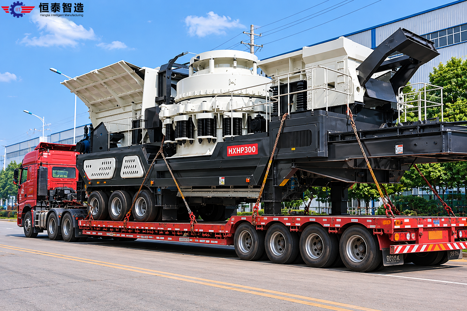 Heavy duty multi-cylinder hydraulic cone crusher unit