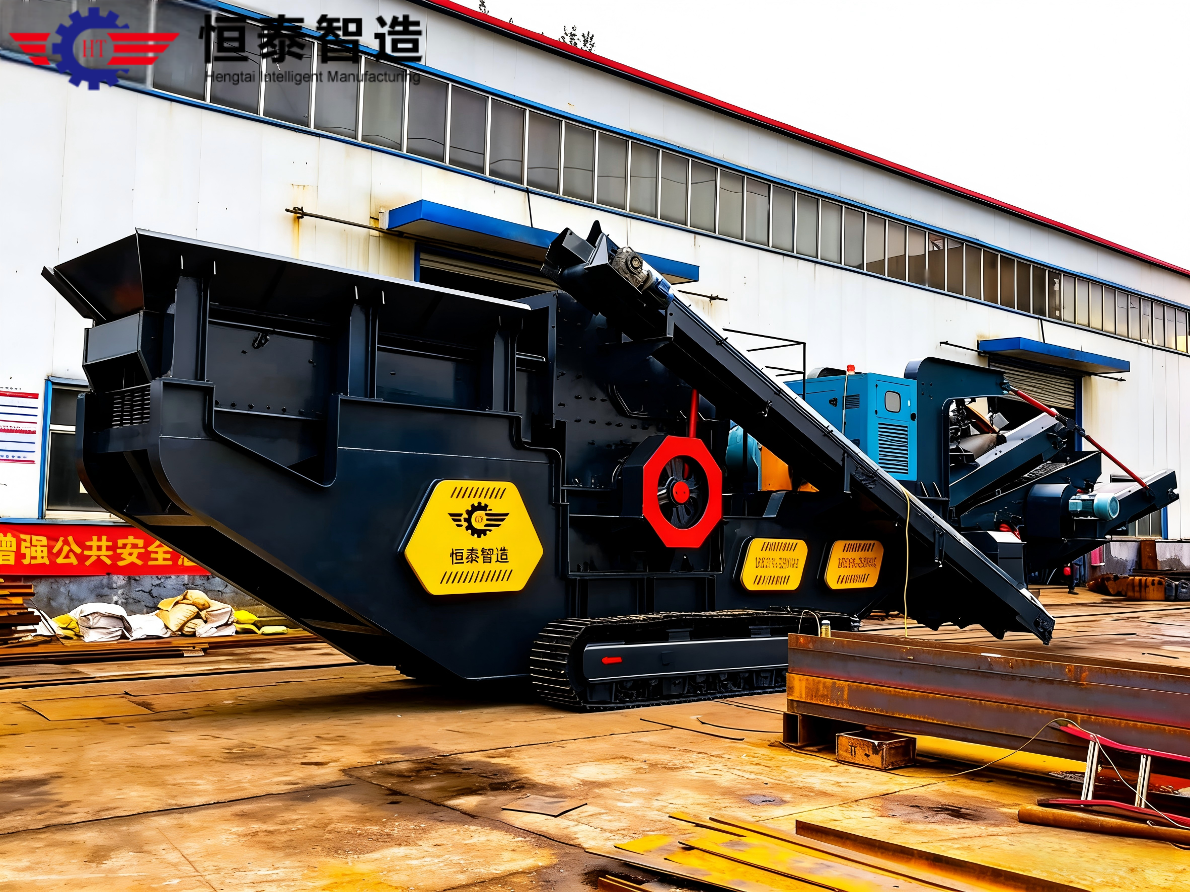 Heavy Crawler Mobile Hammer Crushing Station - Operation Site