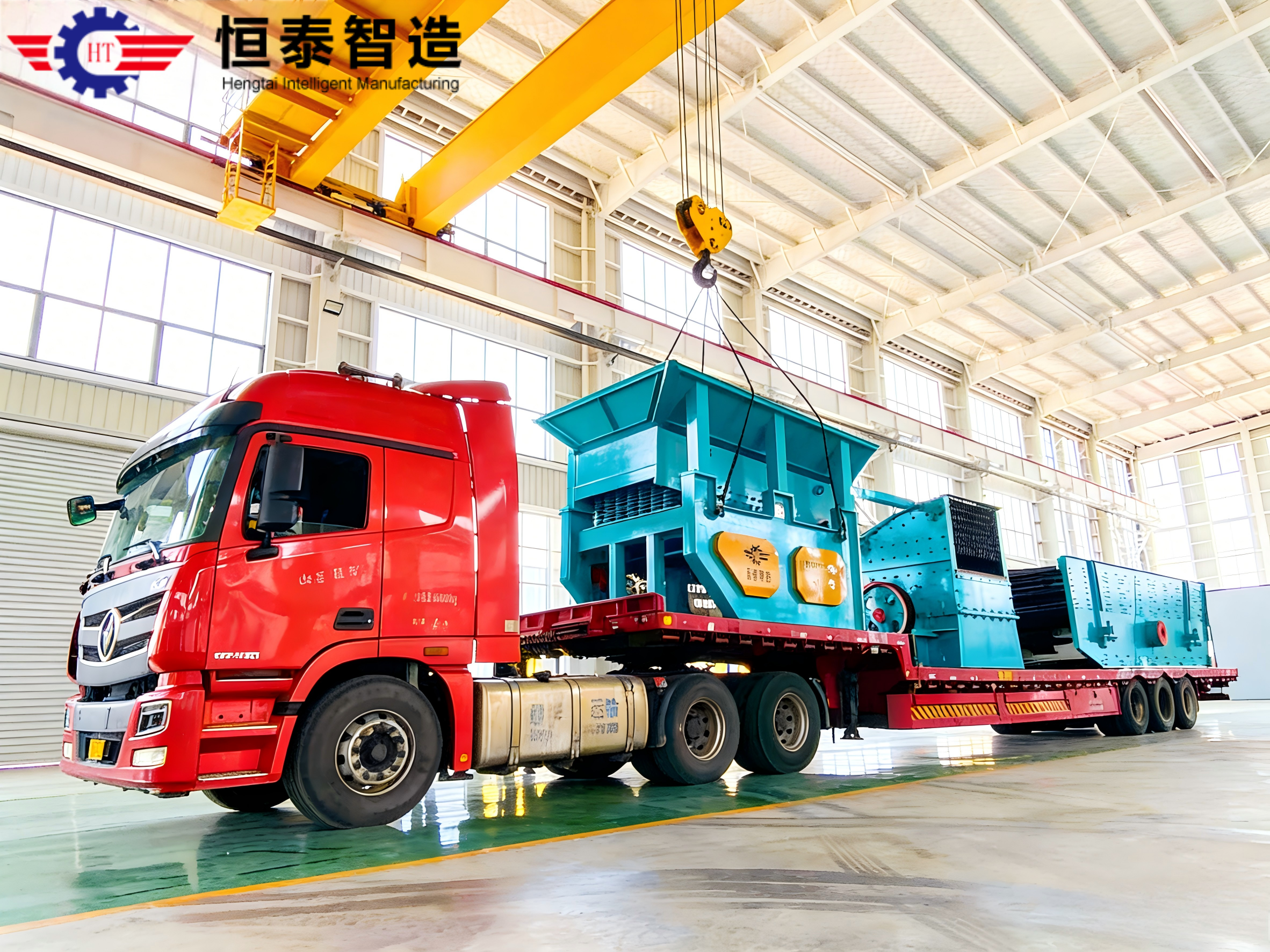 Portable aggregate production equipment - full assembly
